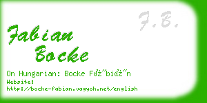 fabian bocke business card